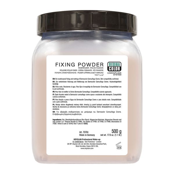 Kryolan Dermacolor Fixing Powder 500 g професионална пудра за фиксирање